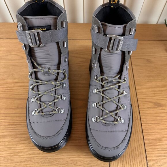 Dr. Martens Size 13 Grey Quilted Padded Hiking Boots Strap - Picture 3 of 13